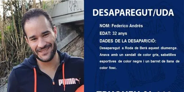 L’Ajuntament de Roda de Berà fa una crida per trobar un veí desaparegut