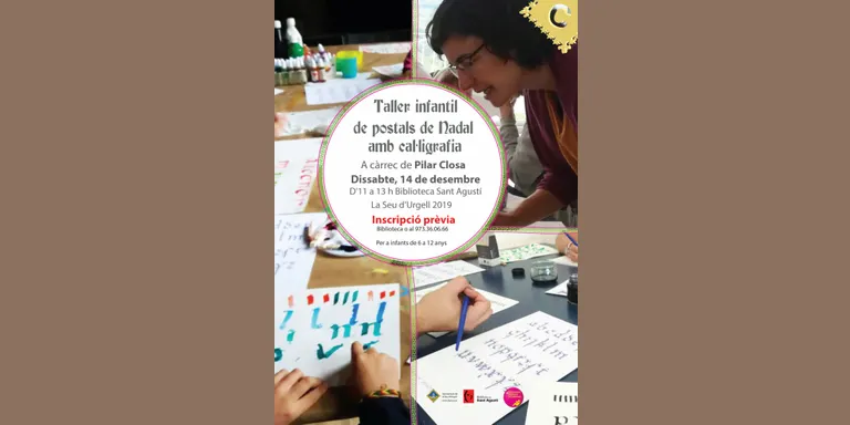 Taller infantil de postals de Nadal a la Biblioteca Sant Agustí