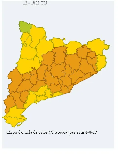 Protecció Civil activa l’Alerta del Pla PROCICAT per l’onada de calor i manté la Prealerta del Pla INFOCAT pel perill d’incendi forestal