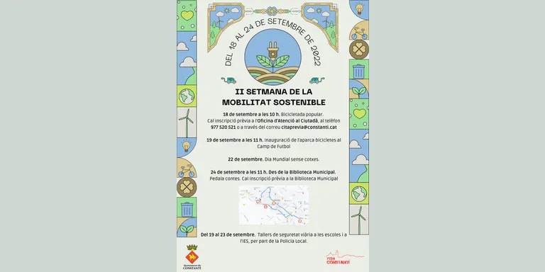 Constantí celebra la Setmana de la Mobilitat Sostenible del 18 al 24 de setembre