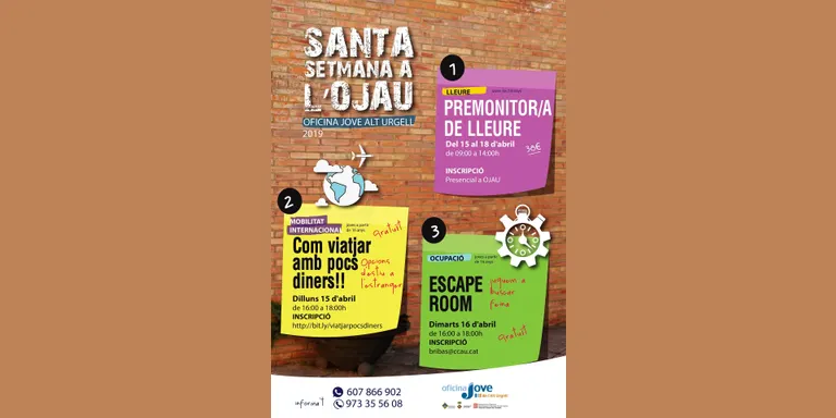 Activitats a l’Oficina Jove de l’Alt Urgell per Setmana Santa