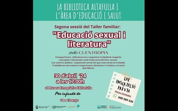 La Biblioteca d’Altafulla i el consistori impulsen un nou taller d’educació sexual per a alumnes de 5è i 6è