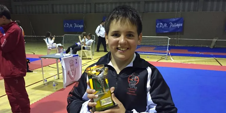 Podi de Gerard Gombau al Campionat Internacional Valle de Piélagos