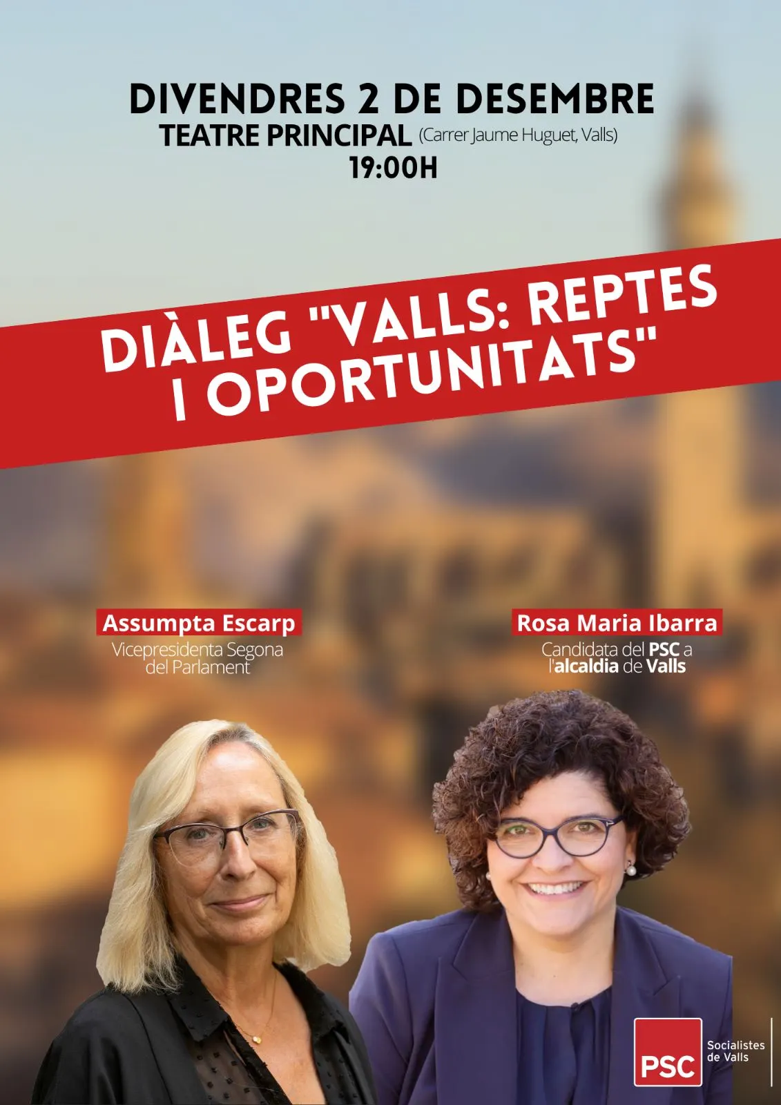 El PSC organitza el diàleg “Valls: reptes i oportunitats”