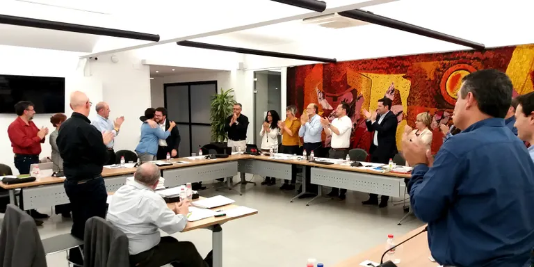 Comiat de Pere Aragonès en el ple municipal de Pineda