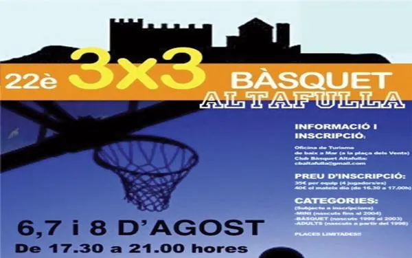 El 22è Torneig 3x3 de Bàsquet d’Altafulla arrenca aquest dijous