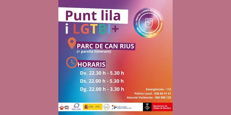 El Punt Lila s’intal·larà al parc de Can Rius les nits de divendres a dilluns per garantir una festa major sense violències de gènere