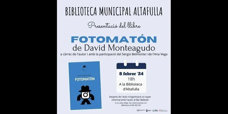 Presentació d'un llibre i tertúlia posterior amb l'autor en un sopar, la nova proposta de la Biblioteca d'Altafulla per aquest dijous