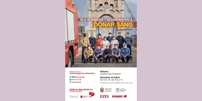 La campanya "Els Bombers t'acompanyen a donar sang" arriba a Solsona