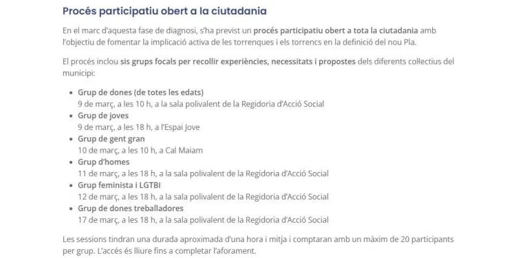 Torredembarra posa al dia el Pla Municipal d’Igualtat
