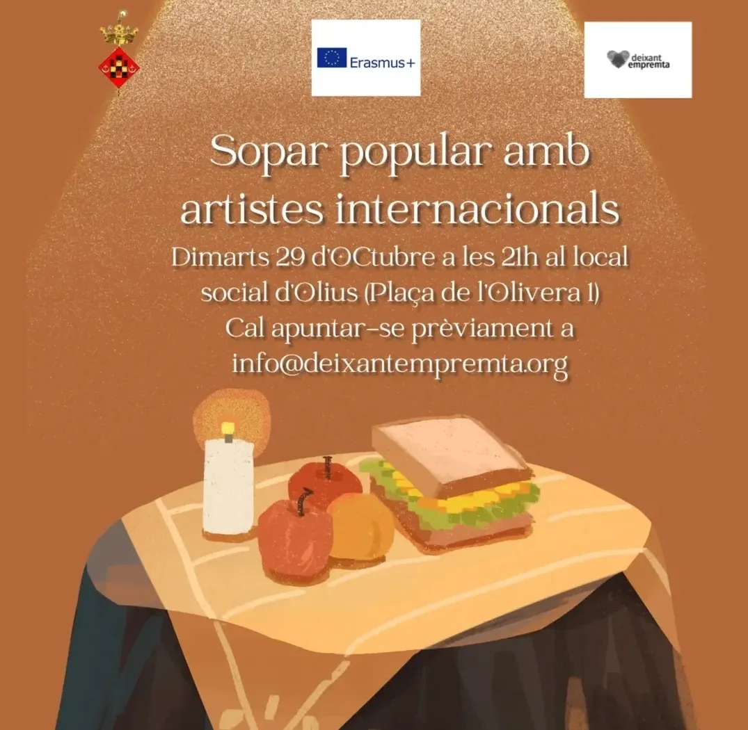 Deixant Empremta proposa un sopar popular a Olius amb artistes internacionals