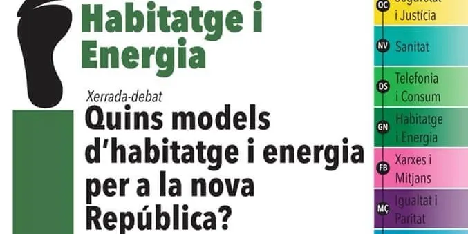 El cicle Passos per la República continua avui amb l'habitatge i l'energia com a temes principals