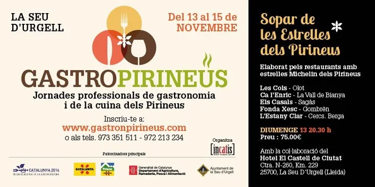 'El Sopar de les Estrelles' obre diumenge les primeres Jornades Gastropirineus a la Seu d'Urgell