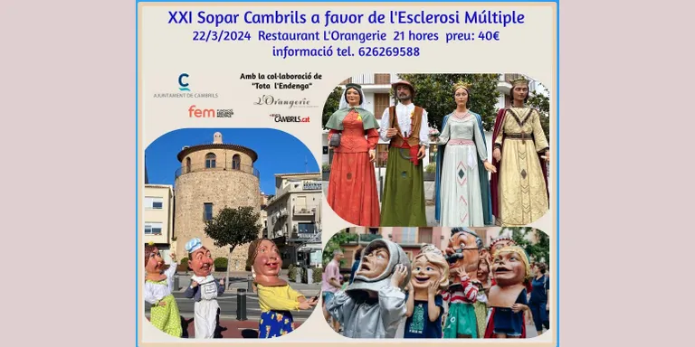 El sopar solidari de la Fundació Esclerosi Múltiple torna a Cambrils el 22 de març