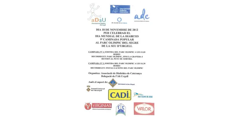 Caminada popular per celebrar el dia mundial de la diabetis