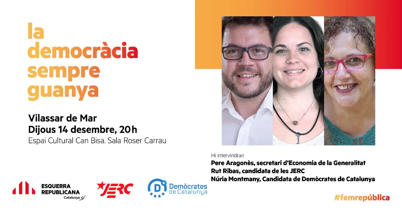 Acte de campanya electoral d’ERC i Demòcrates de Catalunya