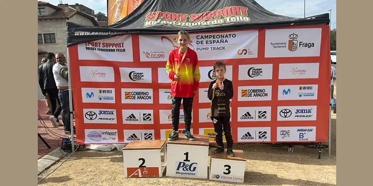 Els ciclistes d’Altafulla, Mia i Yan Ayats Kruglova, or i bronze en el Campionat d’Espanya de Pump Track