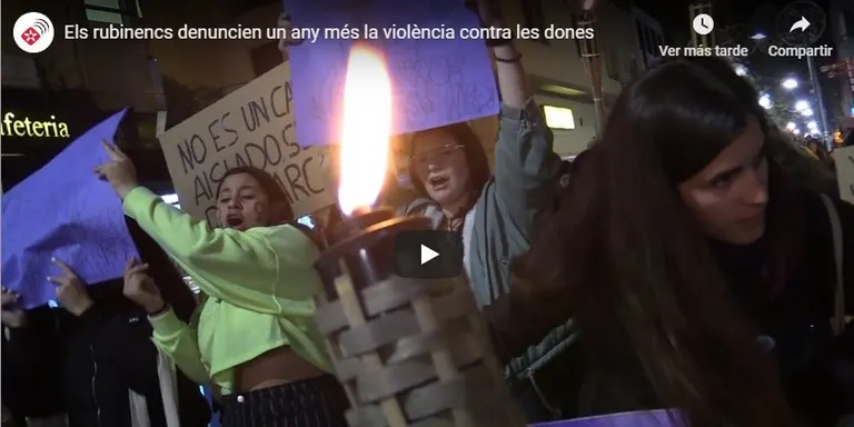 Els rubinencs denuncien un any més la violència contra les dones