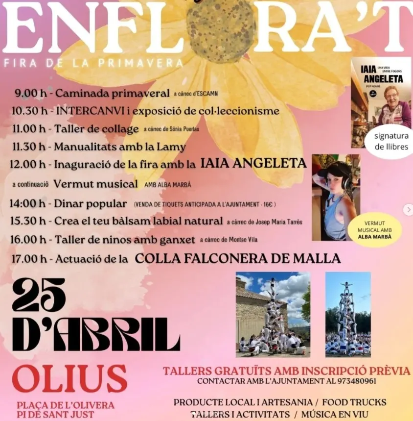 La iaia Angeleta inaugura aquest dissabte la fira de primavera Enflora’t d’Olius