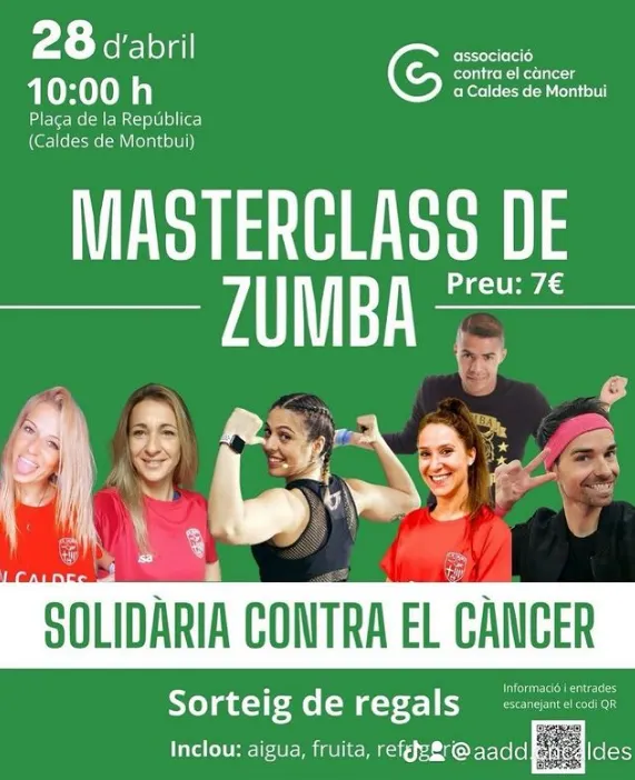 L’Associació Caldes contra el càncer organitza una masterclass de zumba per recaptar fons