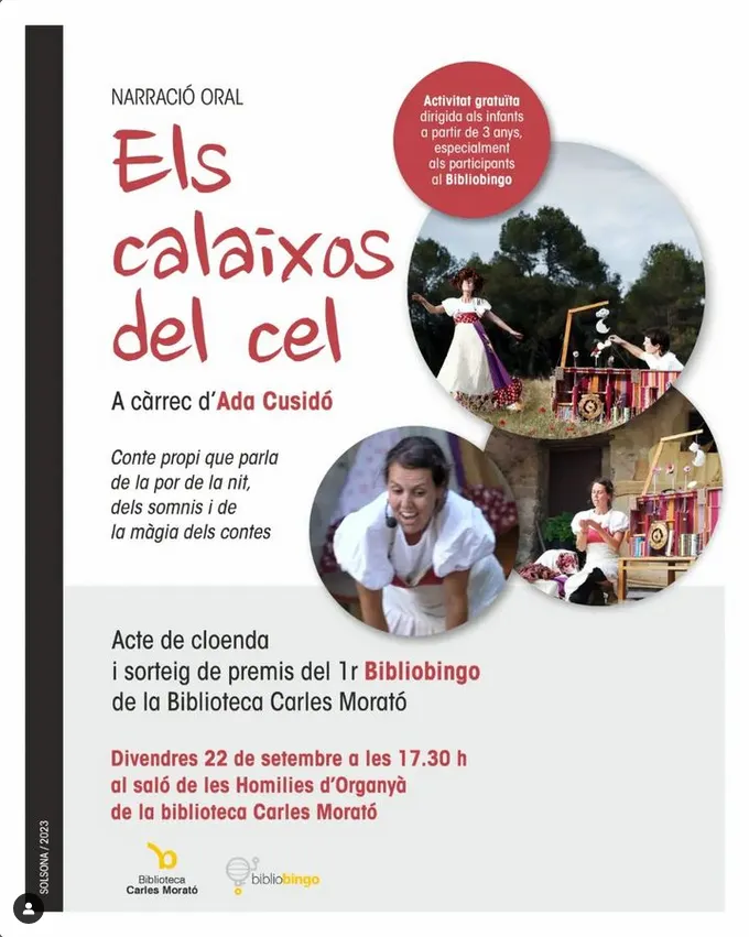 Els contes d'Ada Cusidó tancaran el primer BiblioBingo de la Carles Morató