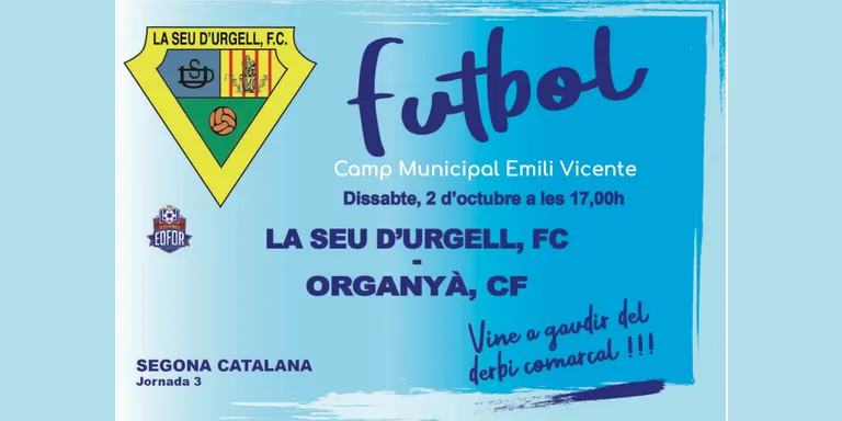 La Seu acull el primer derbi comarcal de la temporada a Segona Catalana