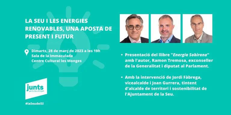 Ramon Tremosa parla d'energies renovables a la Seu d'Urgell