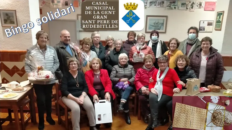 BINGO SOLIDARI amb la Marató al Casal Municipal de la Gent Gran de Sant Pere de Riudebitlles.