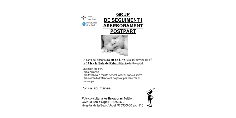 Es posa en marxa un grup de seguiment i assessorament postpart a la Seu
