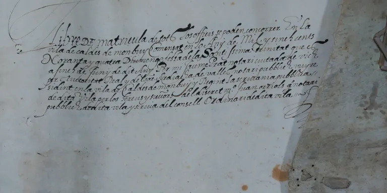 L'Arxiu municipal mostra un registre de tots els càrrecs públics de Caldes entre 1594 i 1714