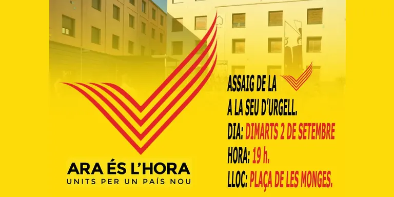 Assaig a la Seu per a la participació a la Via Catalana 2014