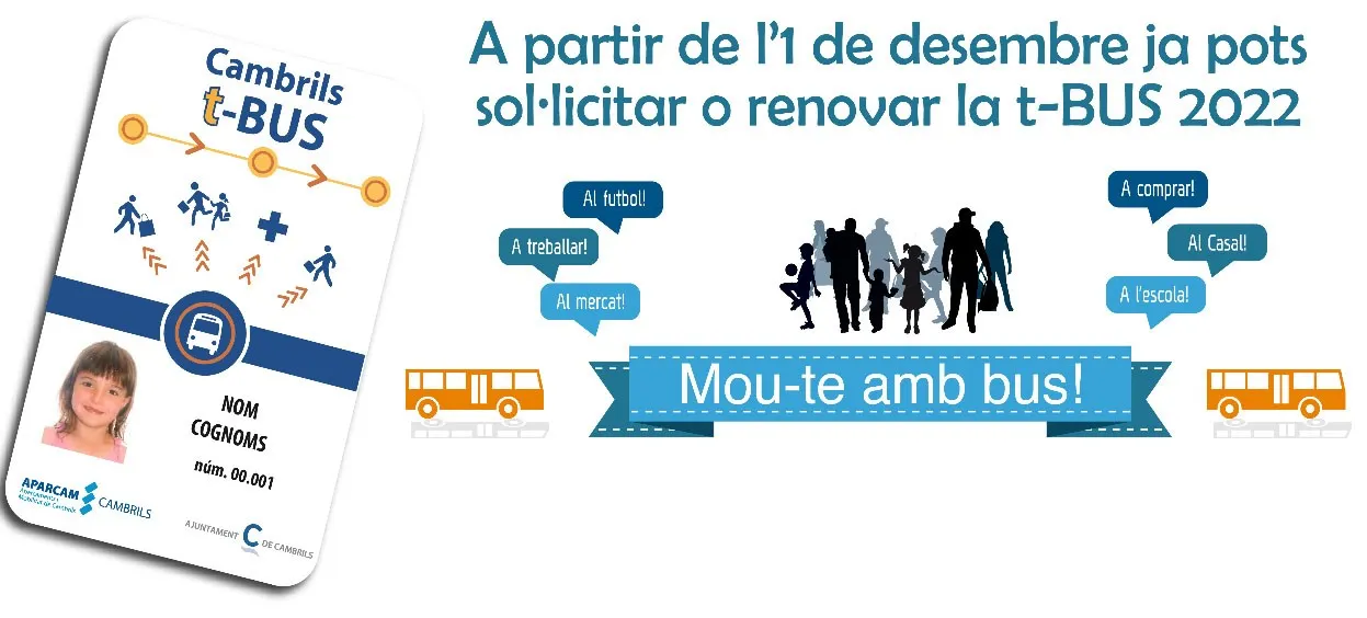 Les persones empadronades a Cambrils podran renovar la t-BUS del 2022 a partir de l’1 de desembre