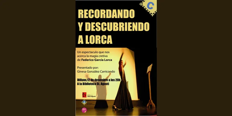 La Biblioteca de Sant Agustí recorda Federico García Lorca amb un espectacle de Genissa G. Carricondo