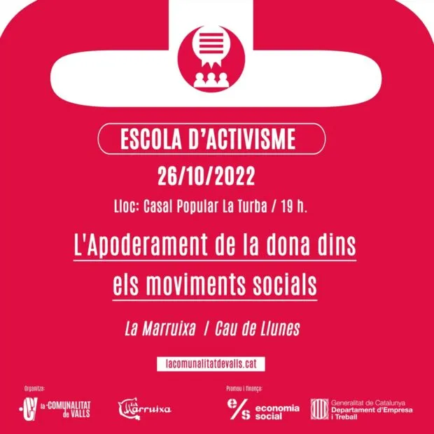 La Comunalitat de Valls organitza un taller d’empoderament feminista