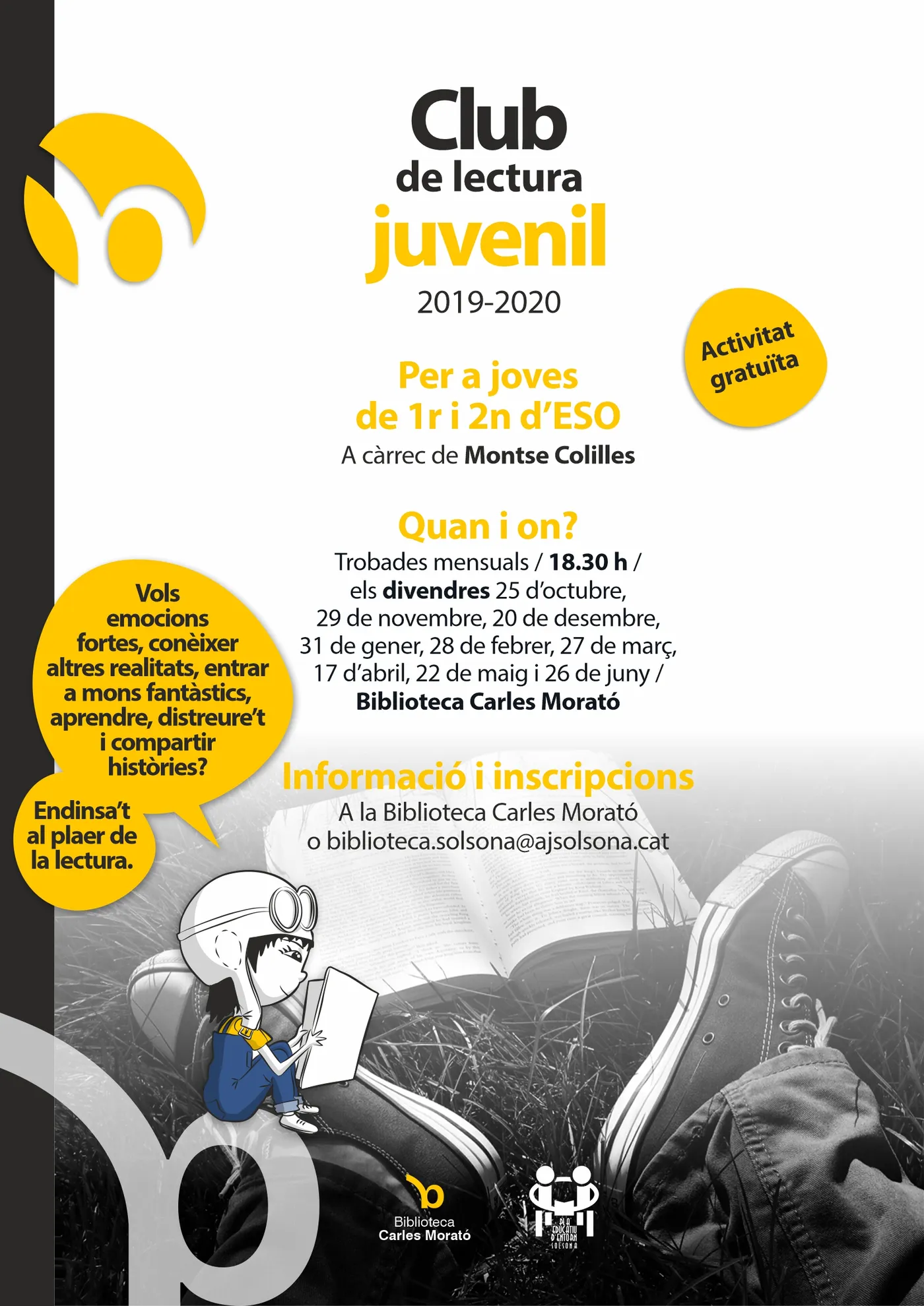 Es reactiva el Club de Lectura Juvenil de la Biblioteca
