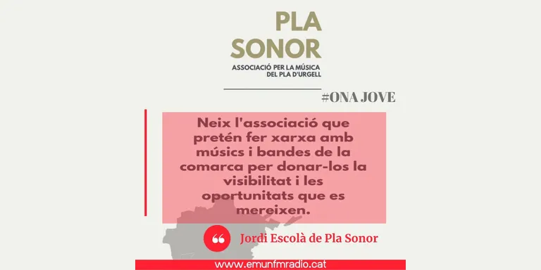 #ONAJOVE amb Jordi Escolà de Pla Sonor, l’Associació per la música al Pla d’Urgell