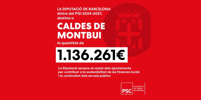 El Programa General d’Inversions destina més d’un milió d’euros a Caldes