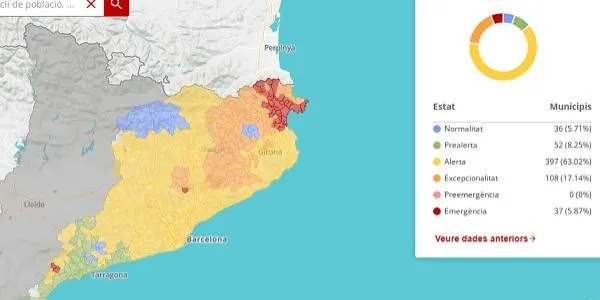 El Govern reconfigura les zones en emergència i alerta per sequera gràcies a les últimes pluges