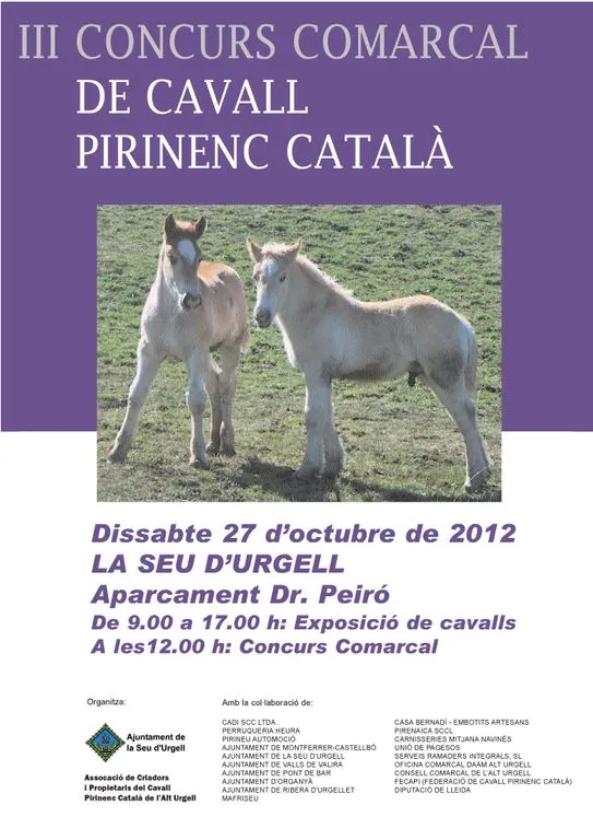La Seu acull el 3r Concurs Comarcal de Cavall Pirinenc Català