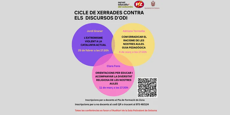 Els Serveis Educatius del Solsonès programen un cicle de xerrades contra els discursos d'odi