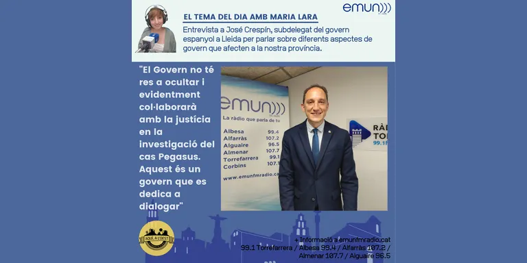 Entrevista a José Crespín, subdelegat de govern a Lleida