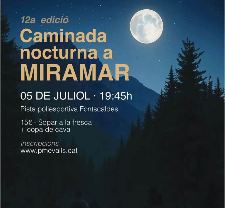 El Patronat Municipal d’Esports organitza la dotzena caminada nocturna