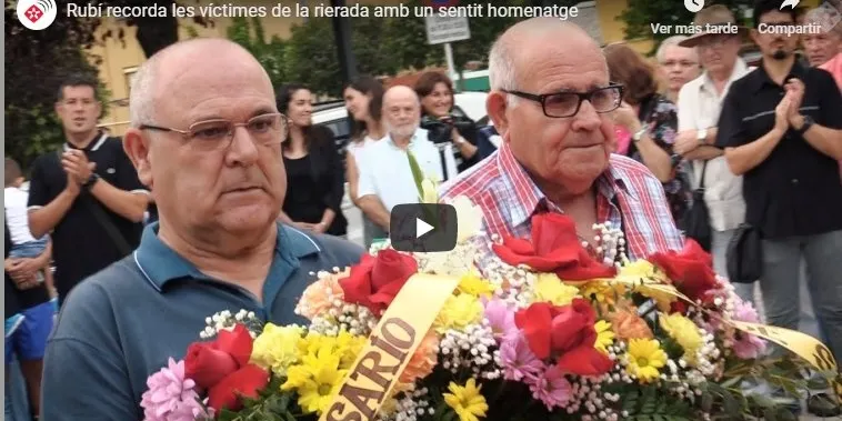 Rubí recorda les víctimes de la rierada amb un sentit homenatge