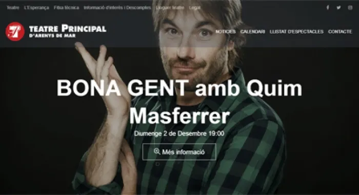 Imatge de la nova web del Teatre Principal