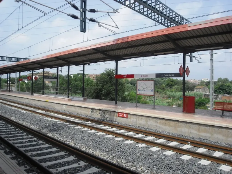 L'estació de Renfe de Rubí, a Can Vallhonrat, en una imatge d'arxiu