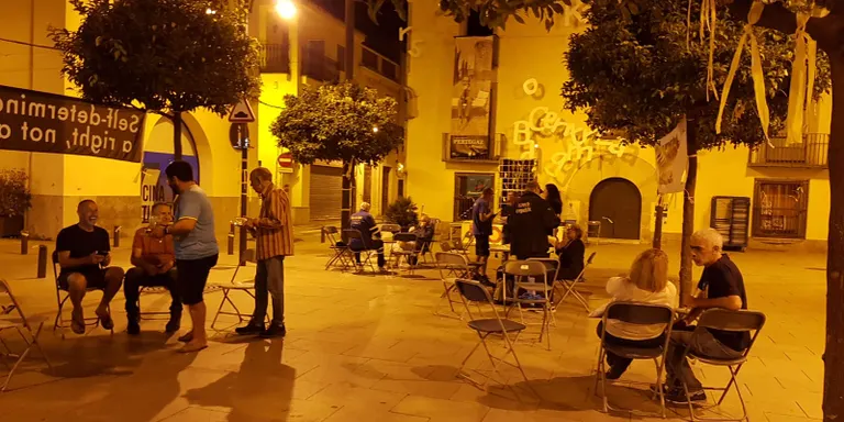 Vetlla a la nit i Marxa de Torxes a Pineda en commemoració de l'1 d'octubre
