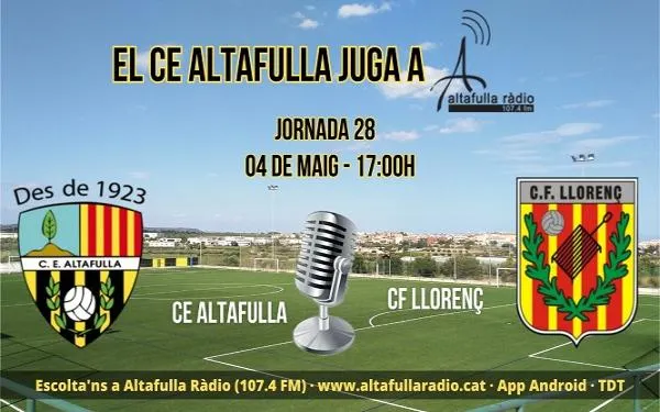 CE Altafulla – CF Llorenç: jornada clau en la lluita per la cinquena posició