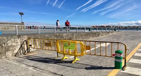  CERRADO EL APARCAMIENTO SUPERIOR DE LA BENTA PARA REFORZAR LOS PILARES