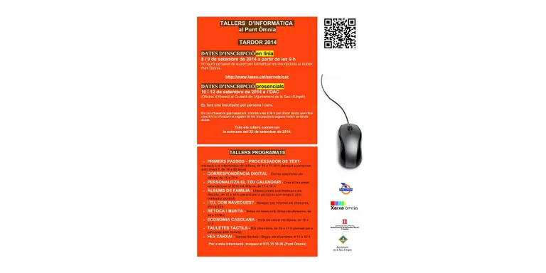 Nova oferta de tallers d'informàtica al Punt Òmnia