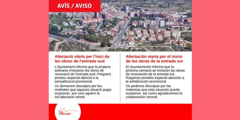 La setmana vinent s’iniciaran les obres de renovació i millora al carrer Major, tram entrada sud